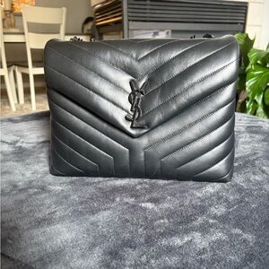 Black Quilted Leather Shoulder Bag